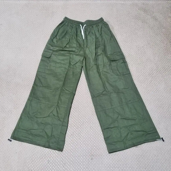 [BUNJANG] Men's Wide Cargo Pants Khaki (L) / (L) 남성 와이드 카고 팬츠 카키