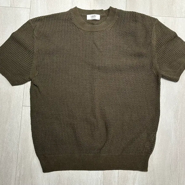 [BUNJANG] Ellmude Tarzan Crochet Half Knit / 엘무드 타잔 크로례 하프 니트