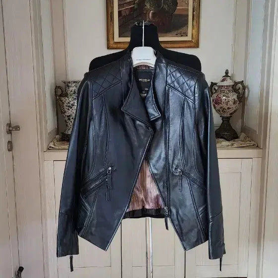 [BUNJANG] Crocodile Italian Lambskin Leather Rider Jacket 100 / 크로커다이얼   이태리 양가죽 라이더자켓 100