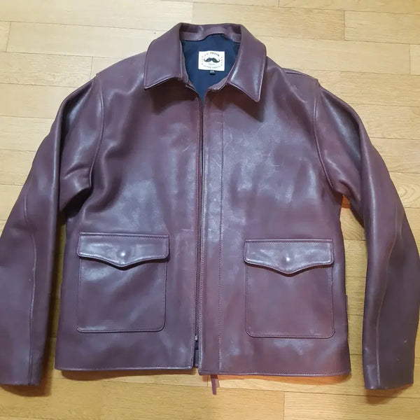 [BUNJANG] Vegetable Cow Leather Jacket / 인디아나존스자켓