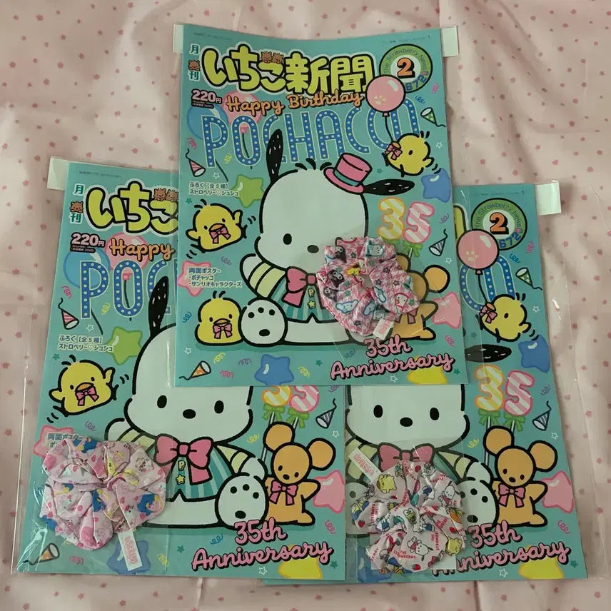 [BUNJANG] Sanrio Ichigo Shinbun Magazine with Extras / 사진 많아요!!) 산리오 이치고신문 + 부록