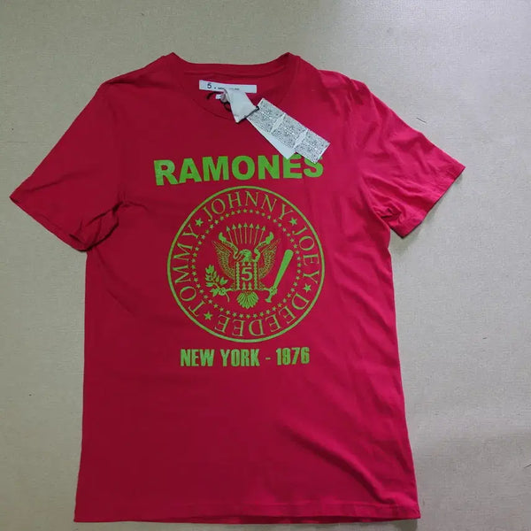 [BUNJANG] Department Five Red Cotton Round Neck Short Sleeve T-Shirt / DEPARTMENT FIVE/반팔티 신품 이태리제/반팔라운드티/