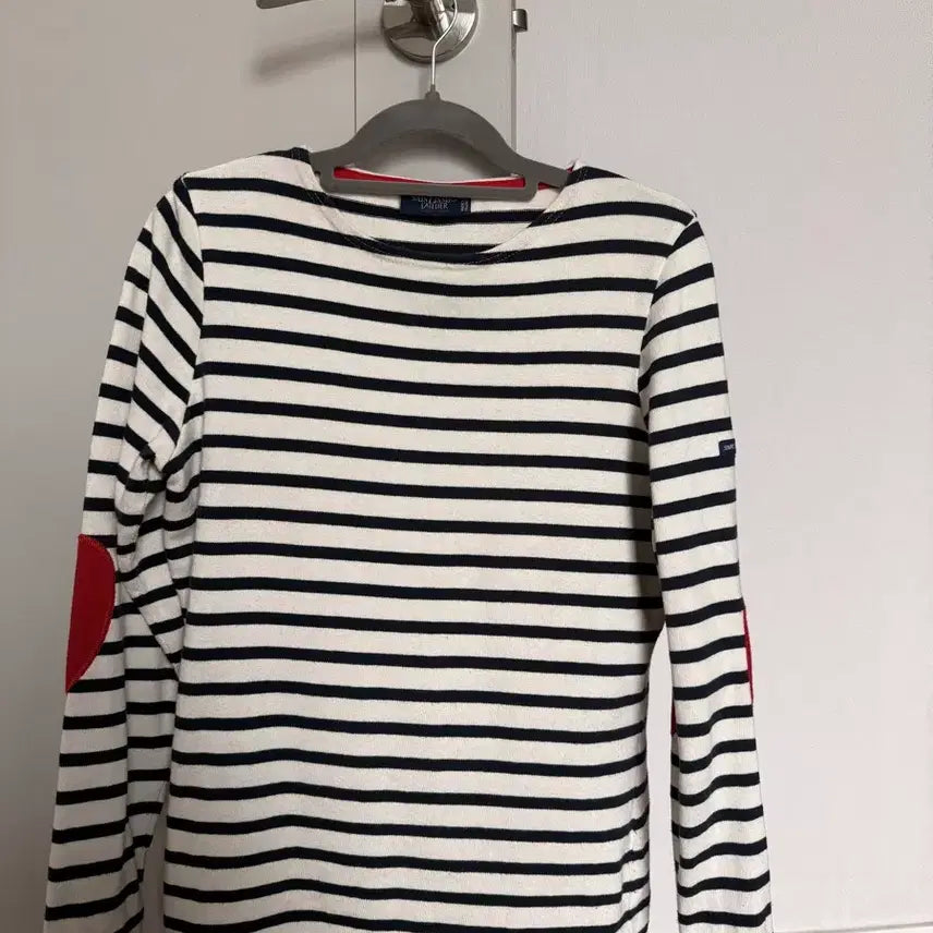 [BUNJANG] Saint James Heart Patch Cotton T-Shirt / 정품)세인트제임스 하트패치 면티