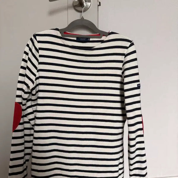 [BUNJANG] Saint James Heart Patch Cotton T-Shirt / 정품)세인트제임스 하트패치 면티