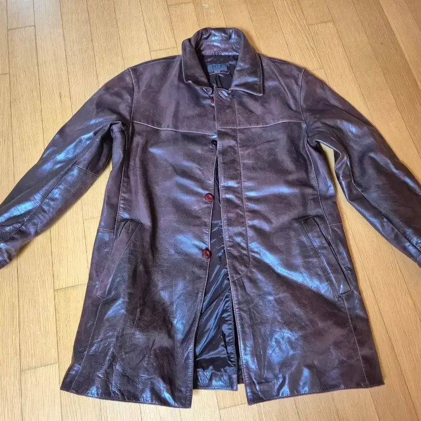 [BUNJANG] Fedi Burgundy Leather Jacket / 일본 Fedi 버건디 가죽 자켓