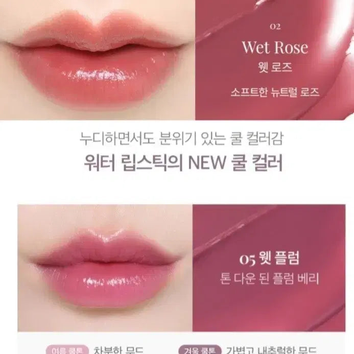 [BUNJANG] BBIA Ready To Wear Water Lipstick Bundle Set (Shades 02 & 05) / 2개 일괄 단종템 삐아 레디 투 웨어 워터 립스틱 2호 5호