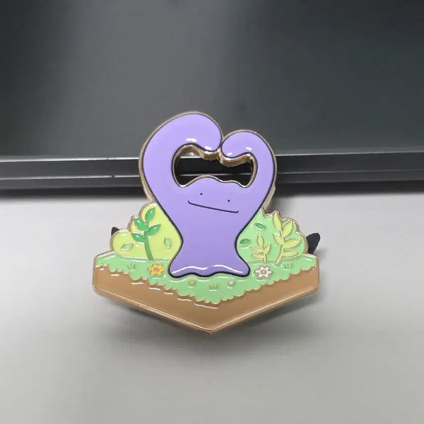 [BUNJANG] Pokemon Ditto Embossed Heart Badge / 포켓몬 메타몽 엠보 뱃지 하트
