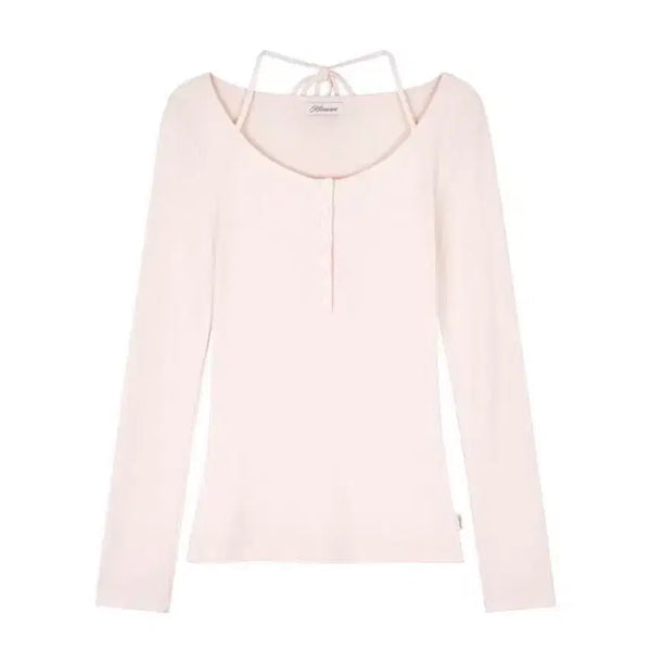 [BUNJANG] Clishare Pink Frita Collaboration Bella Long Sleeve T-Shirt / 클리시어 핑크 프리따 콜라보 벨라 긴팔티셔츠