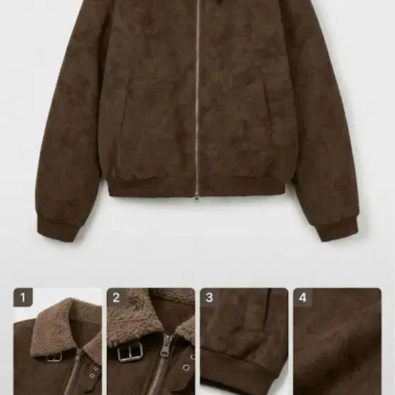 [BUNJANG] MUSINSA Day Suede Leather Mustang Jacket Brown / 무신사 데이 스웨이드 레더 무스탕 자켓 브라운