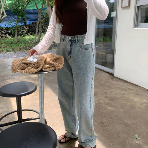 [BUNJANG] GANAESRA Summer Wide Denim Pants (Short Version, XS, Grey Vintage) / (새상품) 가내스라 썸머 와이드 데님 팬츠