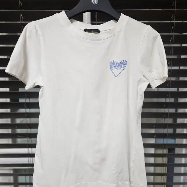 [BUNJANG] Vivienne Westwood Heart Print Short Sleeve T-Shirt White / 비비안웨스트우드 하트 프린팅 반팔 티셔츠 화이트