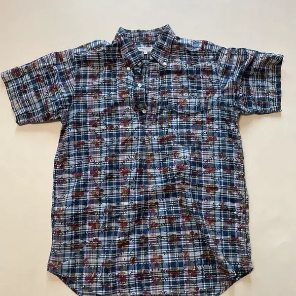 [BUNJANG] Engineered Garments Madras Flower Print Popover Shirt / 엔지니어드 가먼츠 플라워 팝오버 셔츠