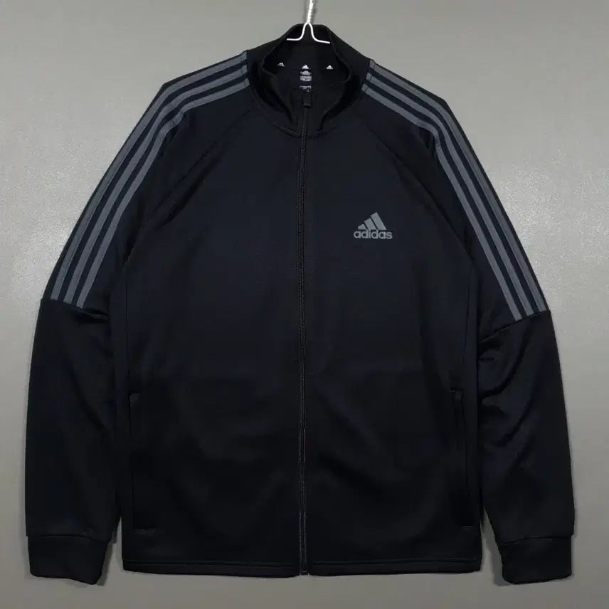 [BUNJANG] Adidas 3-Stripes Track Top Zip-Up Jacket (2XL) / 새제품급) 2XL 아디다스 삼선 블랙 그레이 트랙탑 져지 집업 자켓