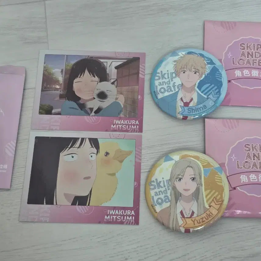 [BUNJANG] Skip and Loafer Canned Badges & Polaroid Photocard Bundle Set / [일괄] 스킵과 로퍼 캔뱃지, 폴라로이드 포토카드