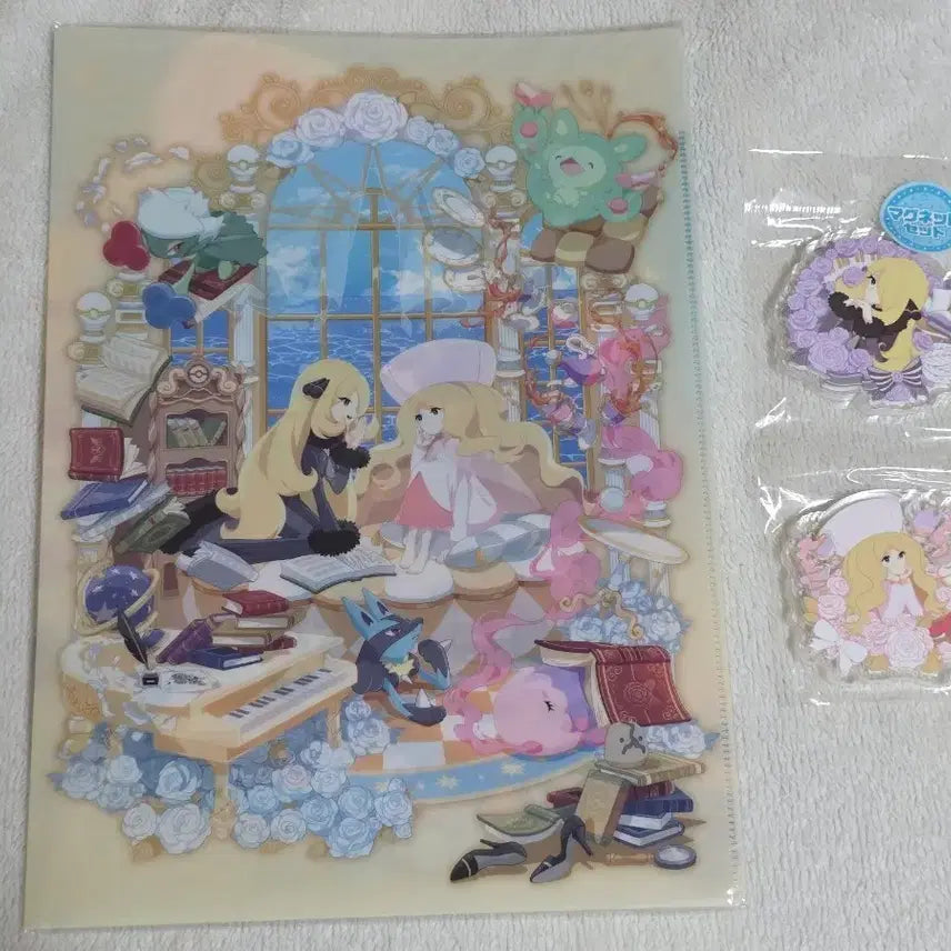 [BUNJANG] Pokémon Water Landscape Village File & Magnet Set / [포켓몬스터]물풍경마을 파일&마그넷