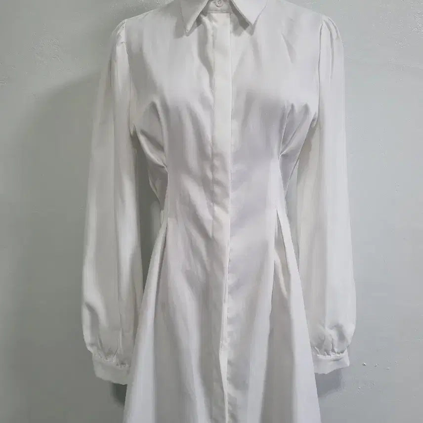 [BUNJANG] White Shirt Mini Dress / 화이트 셔츠 미니 원피스