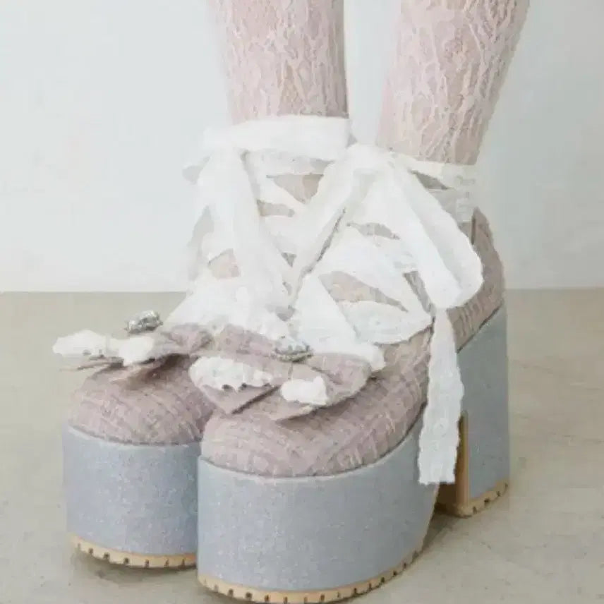 [BUNJANG] Ankruze Platform Ballet Core Wedge Heels / 앙크루즈 발레 코어 통굽