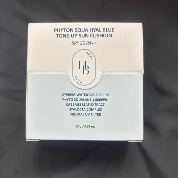 [BUNJANG] Hev Blue Tone-up Sun Cushion SPF30 PA++ with Air Puff / 헤브블루 톤업 선 쿠션  +에어퍼프