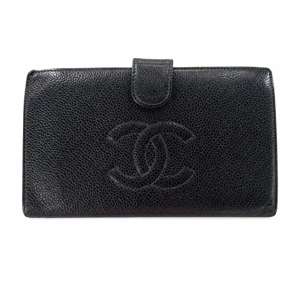 [BUNJANG] Chanel Genuine Caviar Wallet with Big Logo / 샤넬 정품 빅로고 캐비어 장지갑