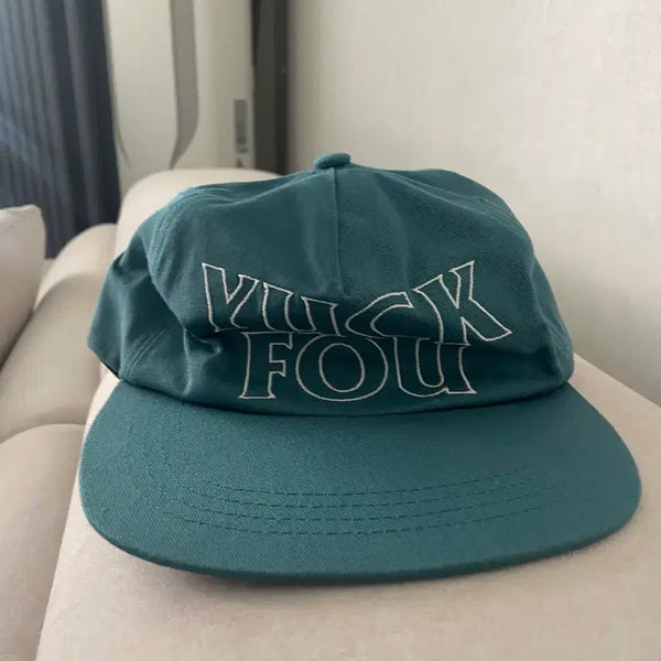 [BUNJANG] Nice Ghost Club Vintage Logo Embroidered Cap Teal / 나이스고스트클럽 모자