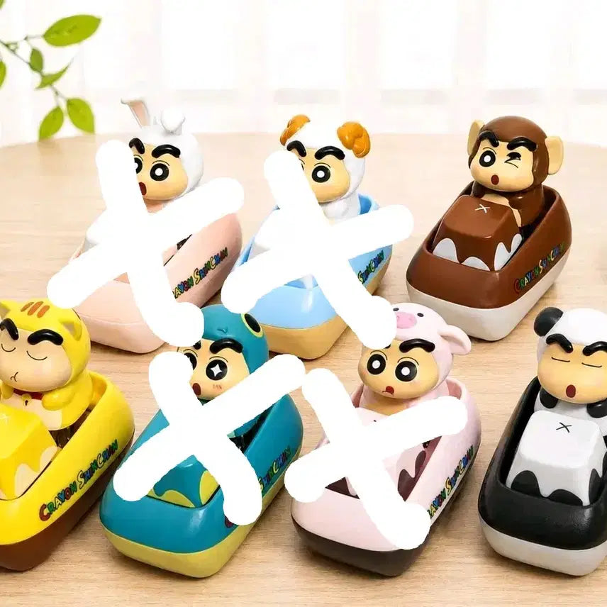 [BUNJANG] Crayon Shin-chan Nendoroid Figure Keychain Set / 크레용 신짱 짱구 키캡 피규어 키링 8종(단순개봉)