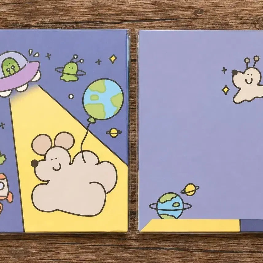 [BUNJANG] Black Sesame Spaceship Envelope Set (10 pcs) / 흑임자 우주선 수봉