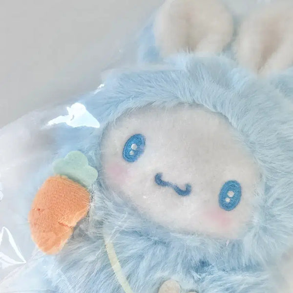 [BUNJANG] Sanrio Cinnamonroll Rabbit Mascot with Carrot Plush Toy / 시나모롤 통통한 귀 토끼 당근 시나모롤 마스코트 미개봉 새상품