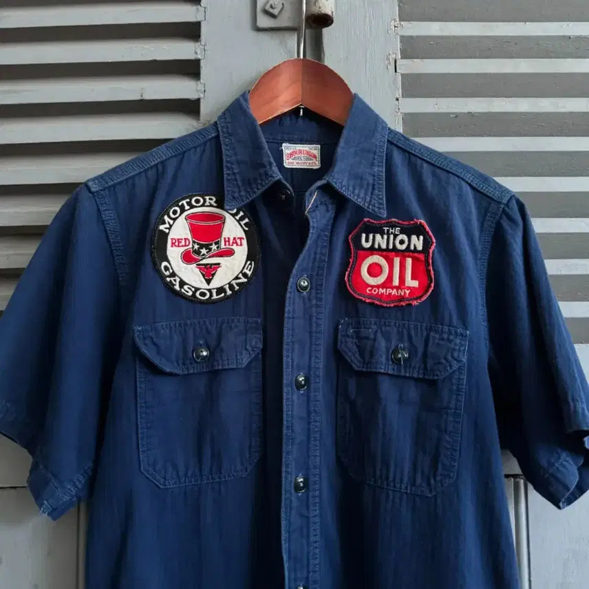 [BUNJANG] Joe McCoy 8 Hour Union Herringbone Work Shirt / [S]조 맥코이 8HOUR UNION 헤링본 워크셔츠