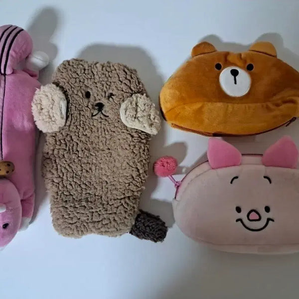 [BUNJANG] Character Pouch Set (4 Types) / 캐릭터 파우치 4종