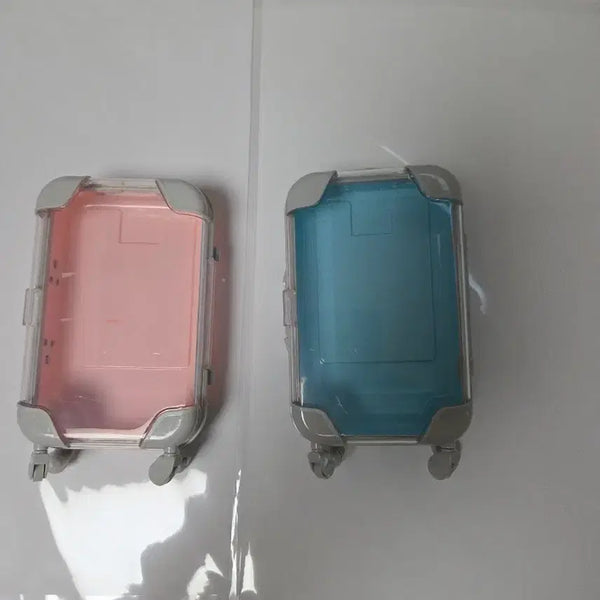 [BUNJANG] Daiso Carrier Shaped Storage Box (Pink Contamination) / (일괄, 핑크 오염유의) 다이소 캐리어 모양 보관함 소품