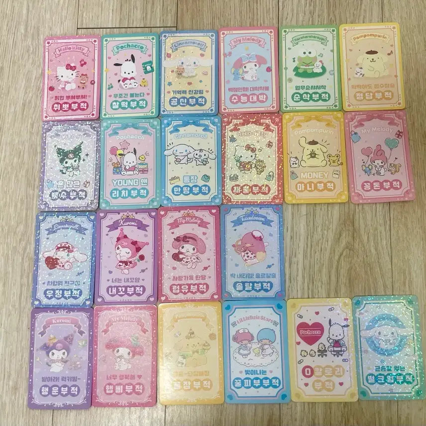 [BUNJANG] Sanrio Lucky Charm Cards Bundle Set / (급처) 산리오 행운 부적 카드 일괄