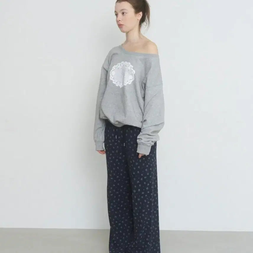 [BUNJANG] Love By Mood Desert Flower Pants Navy / (새상품)러브바이무드 desert 플라워팬츠 네이비