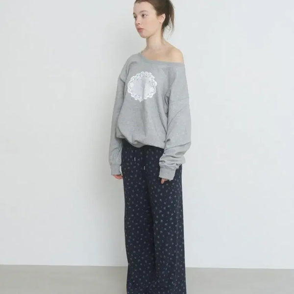 [BUNJANG] Love By Mood Desert Flower Pants Navy / (새상품)러브바이무드 desert 플라워팬츠 네이비