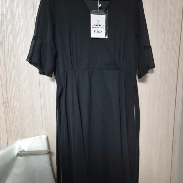 [BUNJANG] Y.M.Y Black Chiffon Dress / Y.M.Y 블랙 쉬폰 원피스