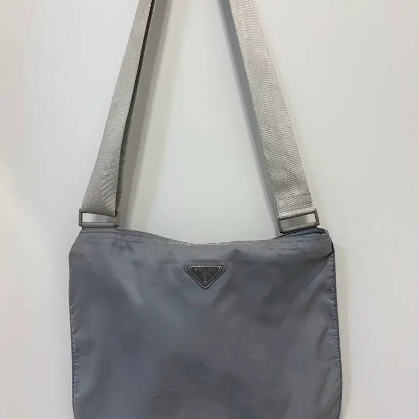 [BUNJANG] Prada Nylon Unisex Crossbody Bag Blue-Gray / 정품)((프라다 나일론 공용 크로스백 블루그레이