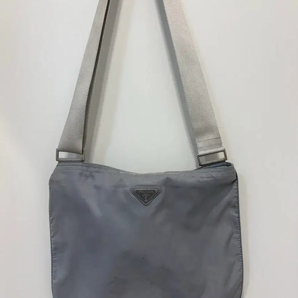 [BUNJANG] Prada Nylon Unisex Crossbody Bag Blue-Gray / 정품)((프라다 나일론 공용 크로스백 블루그레이