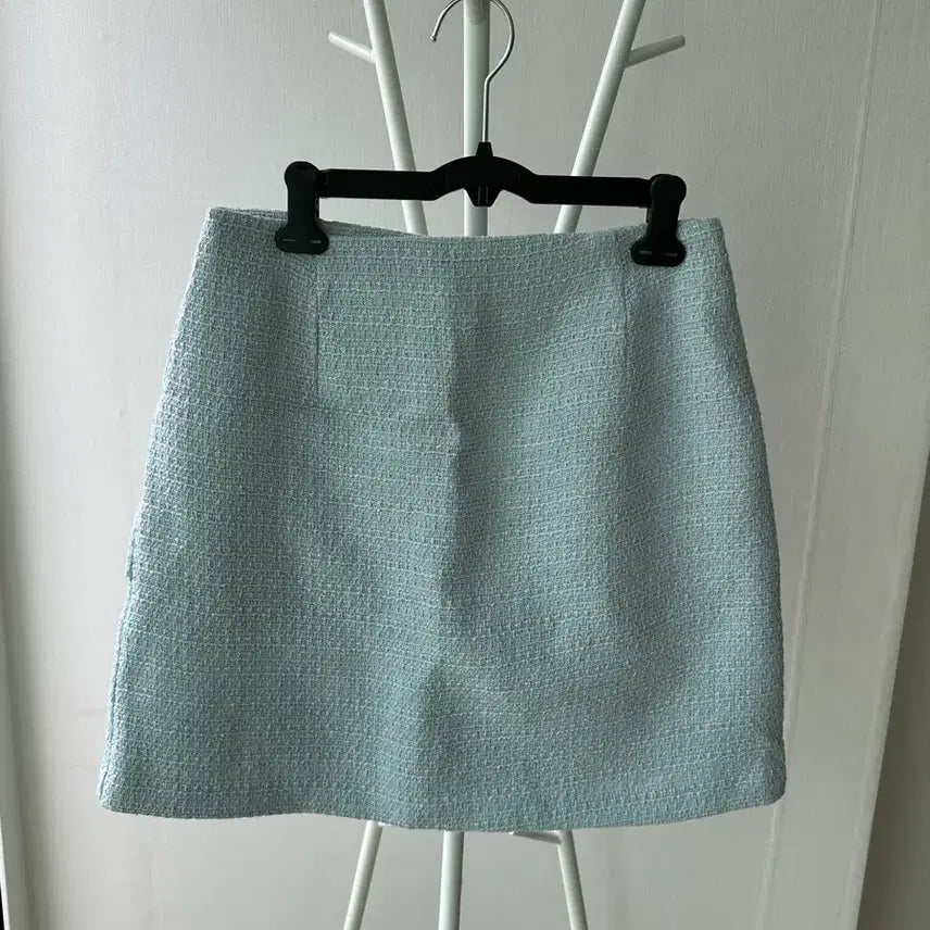 [BUNJANG] Attirance Sky Blue Tweed Mini Skirt XL / 아뜨랑스 스카이블루 트위드 스커트 XL 사이즈