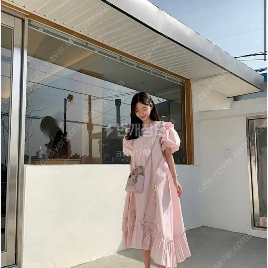 [BUNJANG] Bicini Pleats Puff Dress / 바이씨니 플리츠 퍼프 원피스
