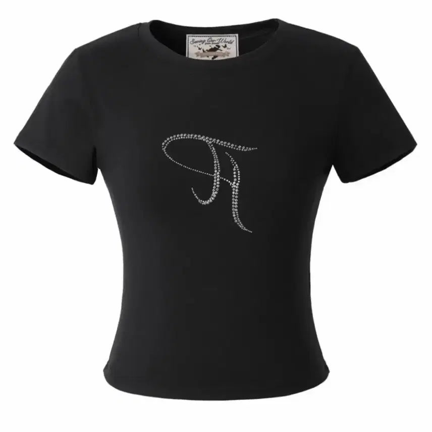 [BUNJANG] 3 Times Jewel Half Sleeve T-Shirt - Size S / 쓰리타임즈 쥬얼 반팔 티 S