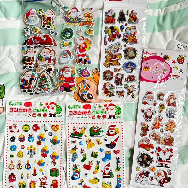 [BUNJANG] Vintage Christmas Deco Stickers / 고전 크리스마스 스티커 다꾸