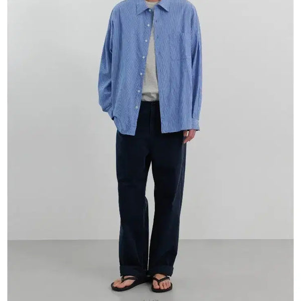 [BUNJANG] Blankroom Stripe Linen Shirt / 블랭크룸 스트라이프 린넨 셔츠 (최종가격인하)