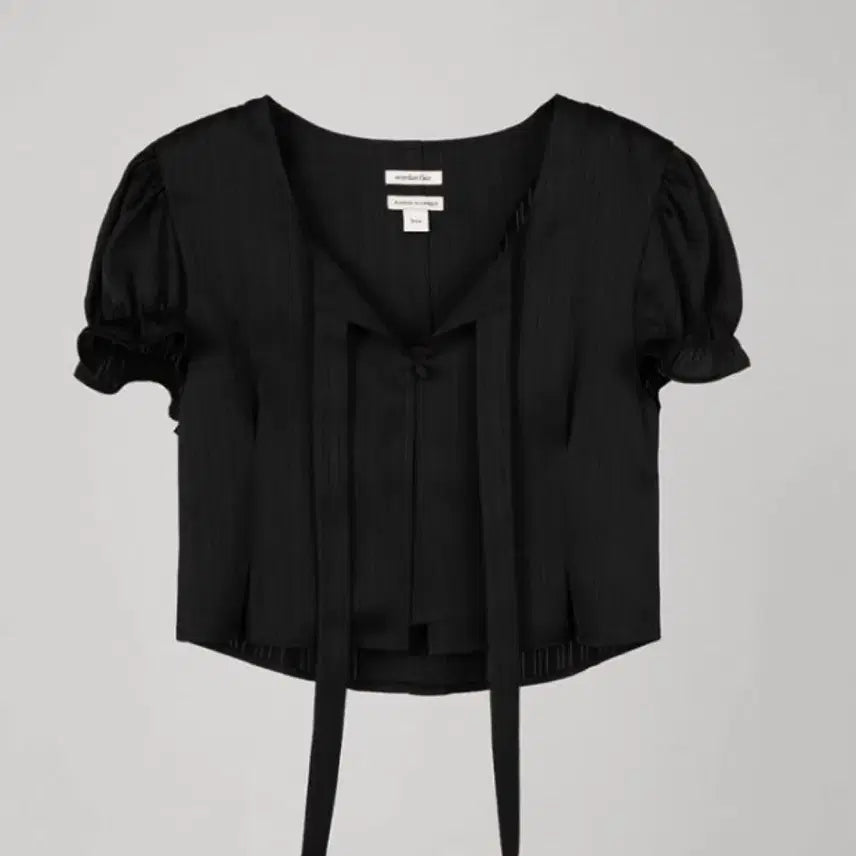 [BUNJANG] Overdue Flare Jacquard Blouse Black Size 2 / 오버듀플레어 자카드블라우스 블랙 2사이즈