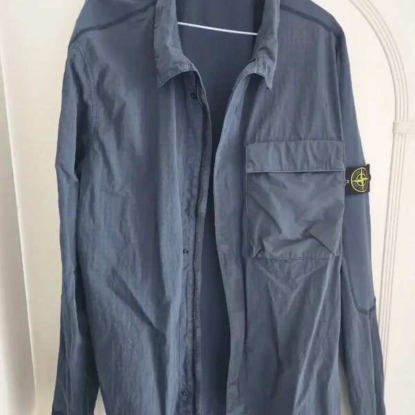 [BUNJANG] Stone Island Garment-Dyed Cotton Nylon Ripstop Shirt Jacket / 스톤아일랜드 가먼트다잉 코튼 나일론 립스탑 셔츠 자켓