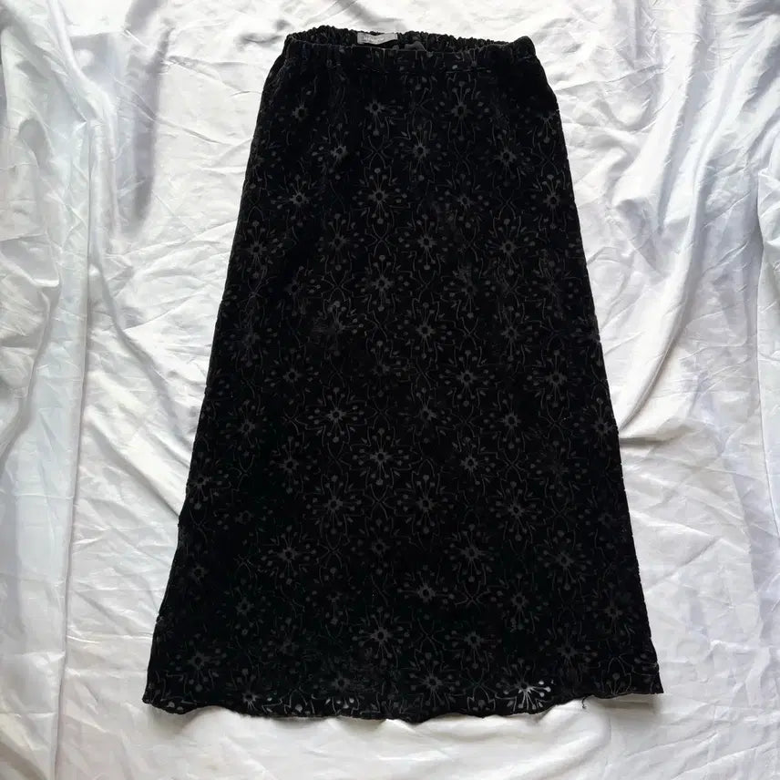[BUNJANG] Liz Claiborne Vintage Velvet Goth Long Skirt / 빈티지 liz claiborne 벨벳 고스 롱 스커트