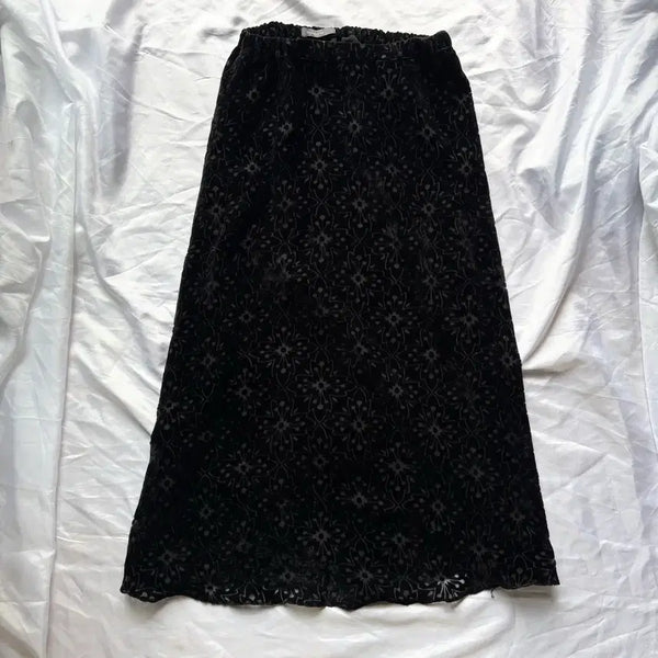 [BUNJANG] Liz Claiborne Vintage Velvet Goth Long Skirt / 빈티지 liz claiborne 벨벳 고스 롱 스커트