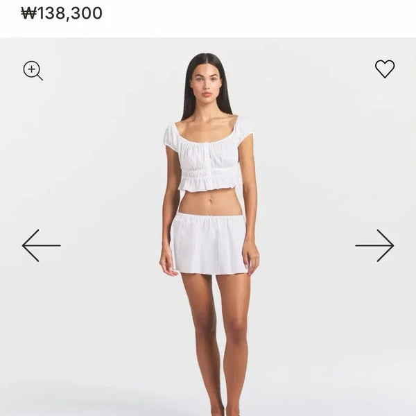 [BUNJANG] Skims Off-Shoulder Top White XS / Skims 스킴스 오프숄더탑 화이트xs