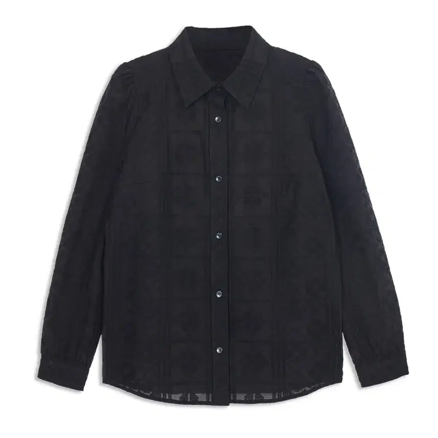 [BUNJANG] Cosmos Puff Lace Shirt / 코스모스 퍼프 레이스 셔츠