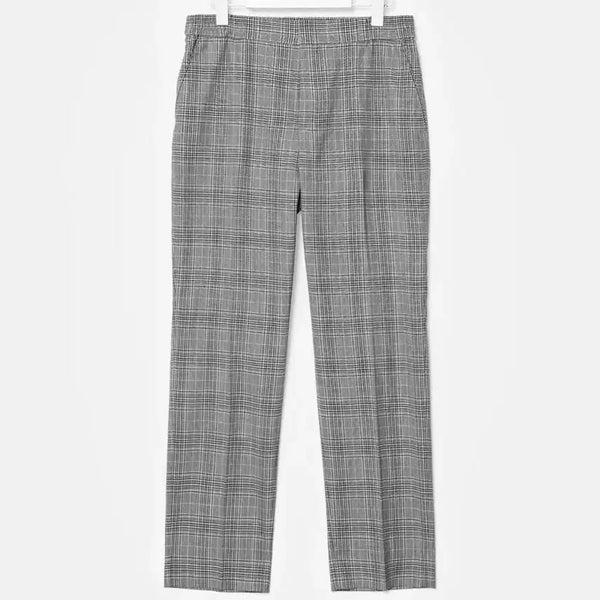 [BUNJANG] Juun.J Black Check Pattern Slim Fit Setup Pants / [46] 준지 (Juun.J) 블랙 체크 패턴 슬림 셋업 팬츠