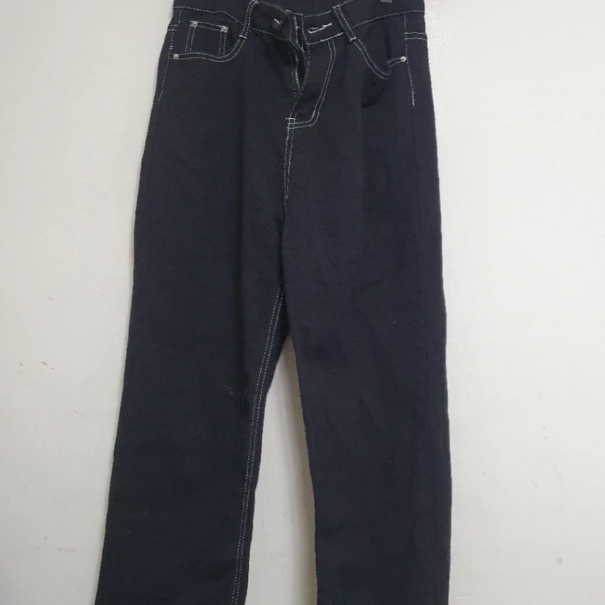 [BUNJANG] Black Wide Denim Pants / 블랙 와이드 데님 팬츠
