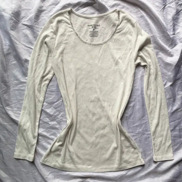 [BUNJANG] Vintage Y2K Honeysuckle Rose Long Sleeve Mori Girl Shirt / 빈티지 y2k Honeysuckle Rose 롱슬리브 모리걸 하구미
